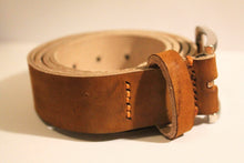 Load image into Gallery viewer, Veg Tan Men's Hand-Made Leather Belt: Cognac 1 1/4"