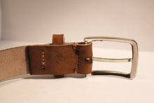 Load image into Gallery viewer, Veg Tan Men's Hand-Made Leather Belt: Cognac 1 1/4"