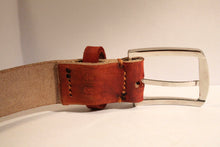 Load image into Gallery viewer, Veg Tan Men's Hand-Made Leather Belt: Chili 1 1/4"