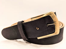 Load image into Gallery viewer, Veg Tan Men's Hand-Made Leather Belt: Mahogany 1 1/2"