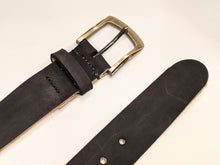 Load image into Gallery viewer, Veg Tan Men's Hand-Made Leather Belt: Mahogany 1 1/2"