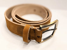 Load image into Gallery viewer, Veg Tan Men's Hand-Made Leather Belt: Cognac 1 3/8"