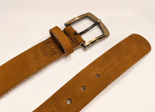 Load image into Gallery viewer, Veg Tan Men's Hand-Made Leather Belt: Cognac 1 3/8"