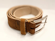 Load image into Gallery viewer, Veg Tan Men's Hand-Made Leather Belt: Cognac 1 3/8"