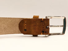 Load image into Gallery viewer, Veg Tan Men's Hand-Made Leather Belt: Cognac 1 3/8"